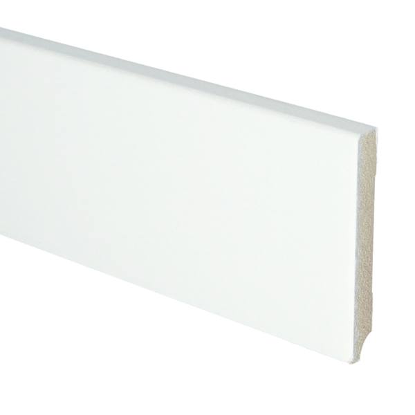 Budget Line MDF Plint 90x12 Wit Gegrond Recht V313