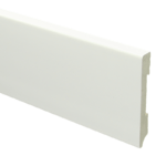 Watervaste kunststof Moderne plint 90x12 wit