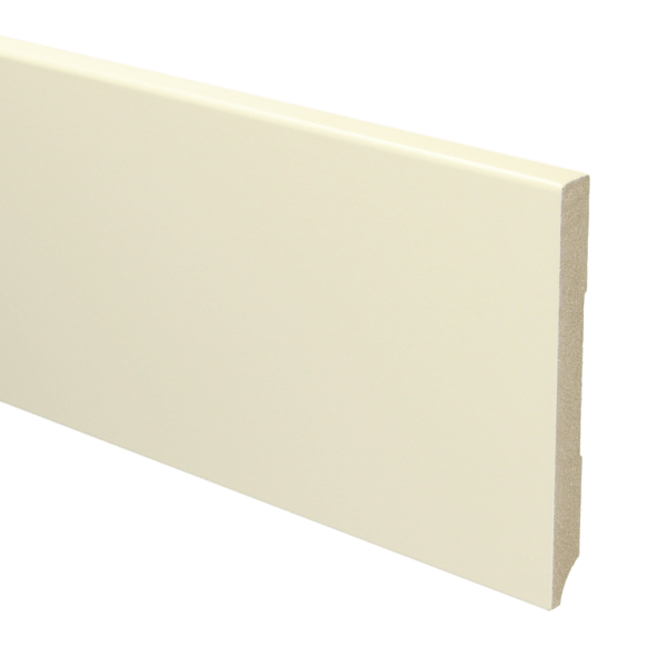 Sfeerplinten MDF Moderne plint 120x12 crème voorgelakt RAL 9001