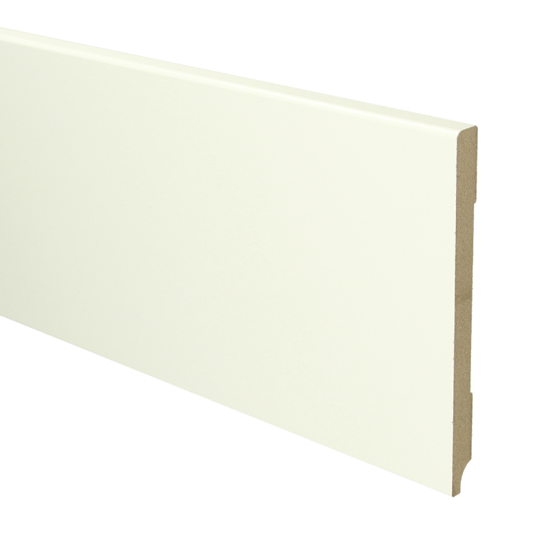Sfeerplinten MDF Moderne plint 150x12 wit voorgelakt RAL 9010