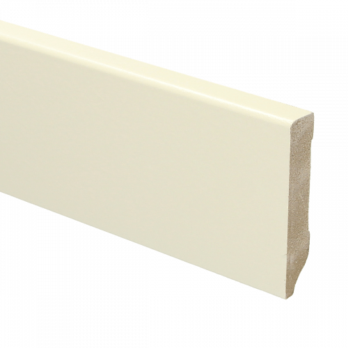 Sfeerplinten MDF Moderne plint 70x12 crème voorgelakt RAL 9001
