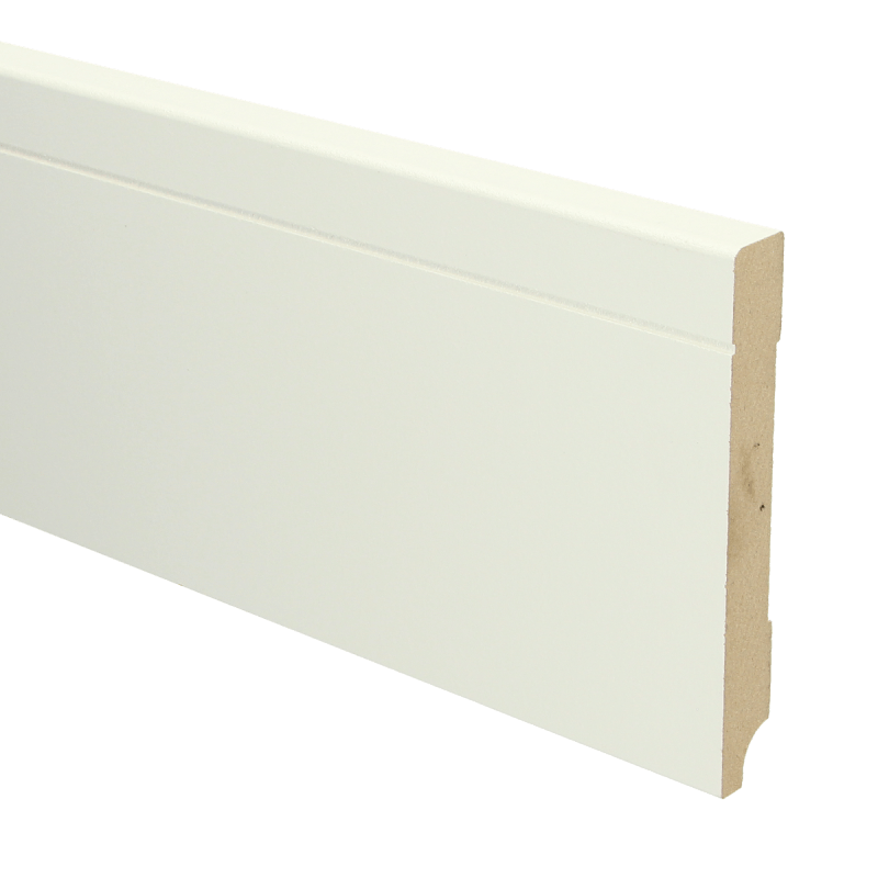 Sfeerplinten MDF Tijdloze plint 120x15 wit voorgelakt RAL 9010 Sfeerplinten MDF Tijdloze plint 120x15 wit voorgelakt RAL 9010