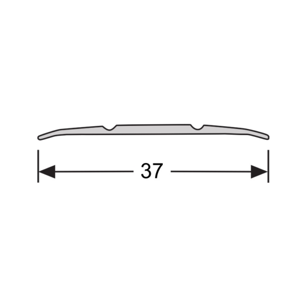 Dilatatieprofiel zelfklevend 37mm alu RVS afmetingen