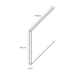 Dubbel stootbord Platina wit 90x40 afmetingen