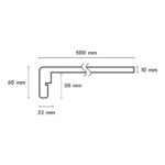 PP traptrede donker gerookt 138x50 cm afmetingen
