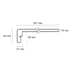 PP traptrede gebleekt eiken 115x32 cm afmetingen