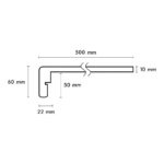 PP traptrede landhuis eiken 115x50 cm afmetingen