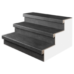 Dubbel stootbord beton antraciet PRO 138x40 cm voorbeeld