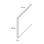 Dubbel stootbord folie 92x40 cm RAL9005/RAL7042 afmetingen