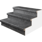 Dubbel stootbord grafiet 138x40 cm voorbeeld